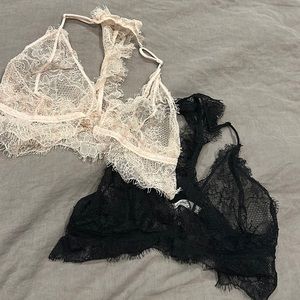 Anine bing lace racer back adjustable bras (2) SMALL